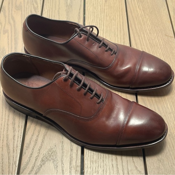Allen Edmonds "PARK AVENUE" Men's Sz 12D Cap Oxfords USA Burgundy - Picture 2 of 12